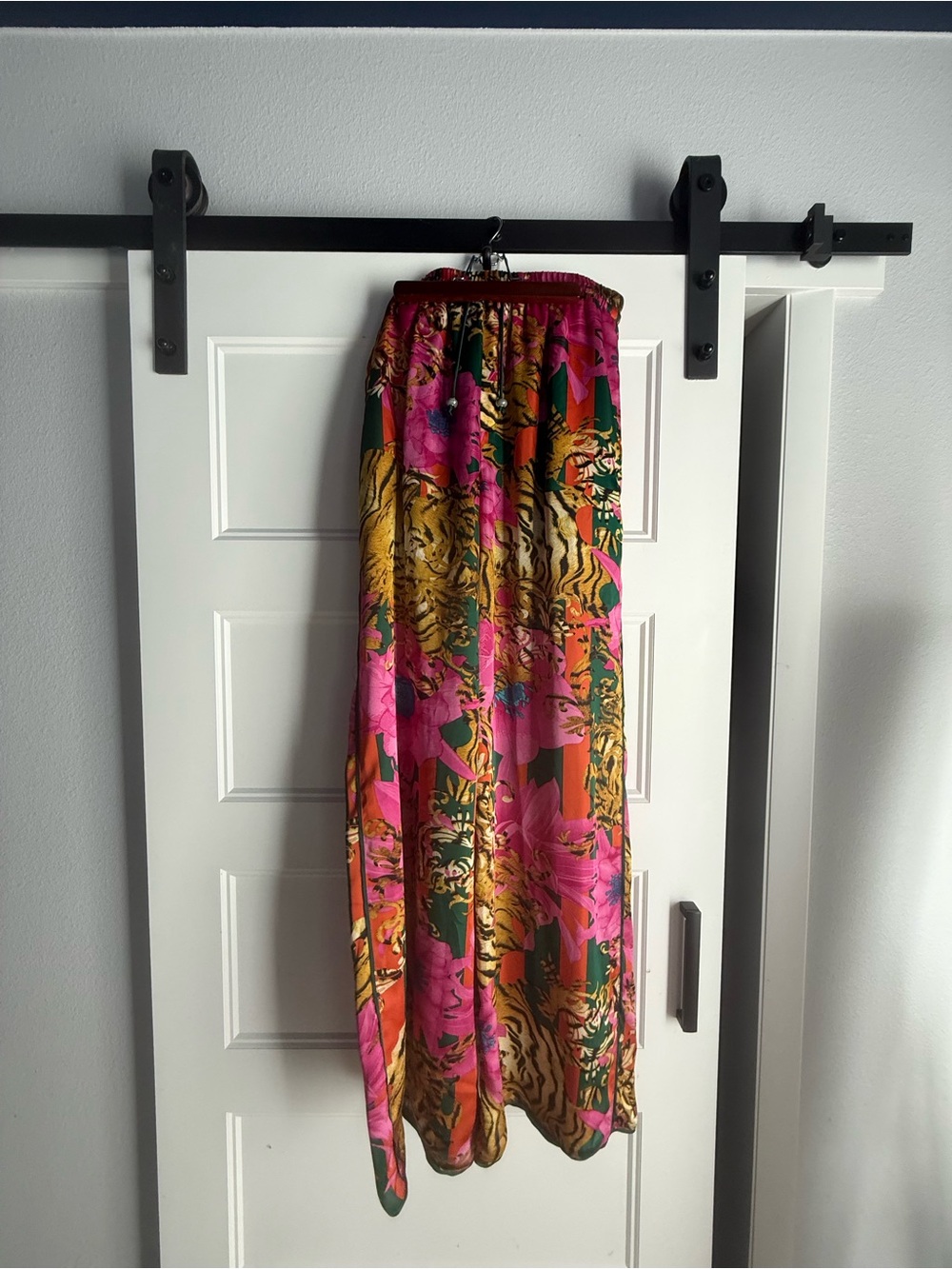 Vibrant Pink & Animal Printed wide leg flowy pants